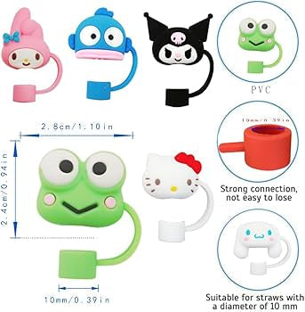 3D Straw Toppers - Stanley | Stylist | Silicone - Kidspark